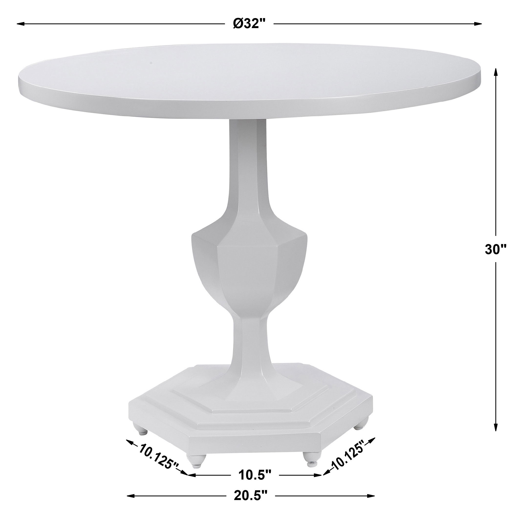 Kabarda White Foyer Table large image 