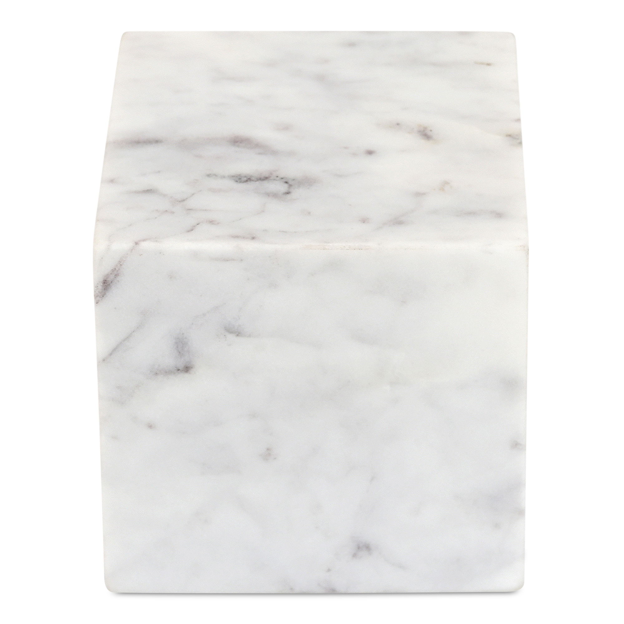 Cora Cube Tabletop Accent Banswara Purple White Marble large image 