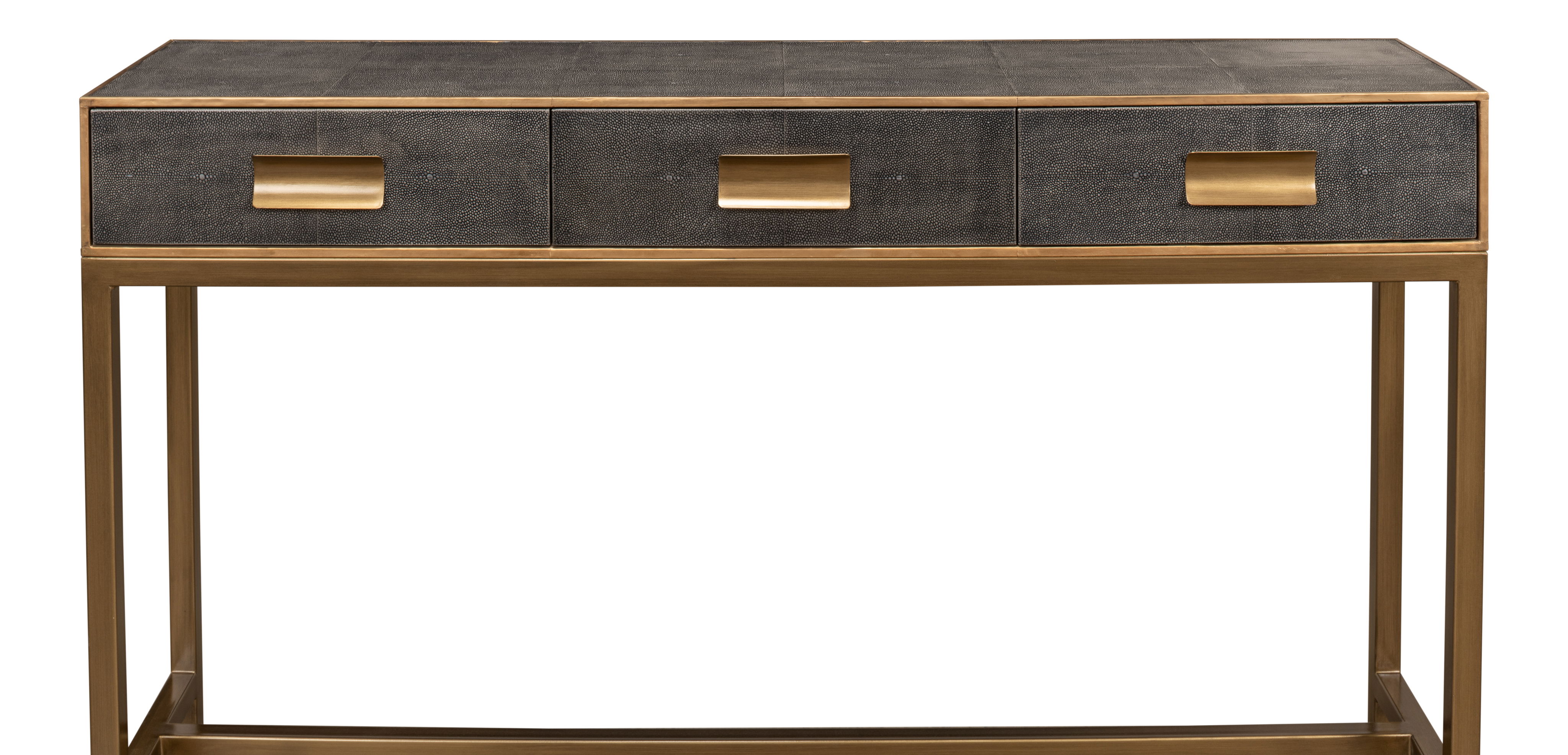 Gideon Shagreen Console Table, Ant.Grey, by Sarreid, 54" length x 12" width x 34" height View 4