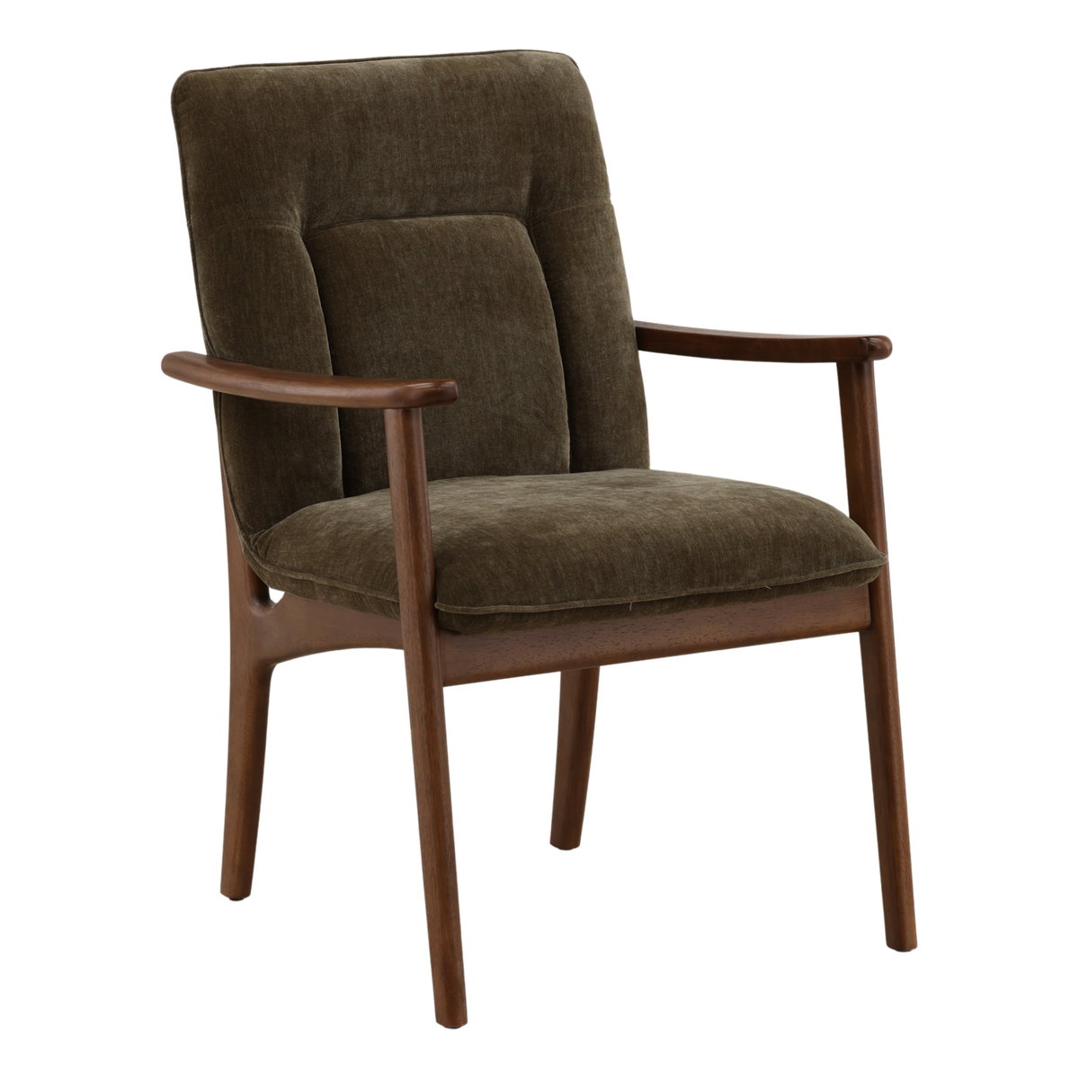 Talesa Dining Chair Olive, by Dovetail, 23.25" width x 35.5" height x 25.75" depth View 1
