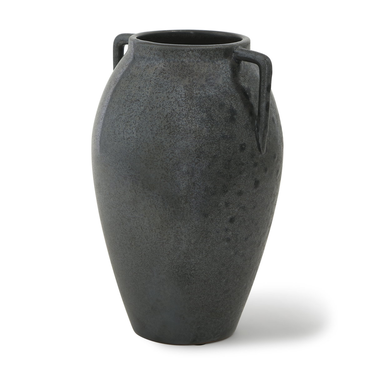 Kora Medium Dark Metallic Double Ear Vase, by Mercana, 7.48" length x 7.48" width x 11.22" height View 1