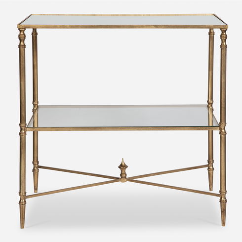 Henzler Mirrored Glass Lamp Table