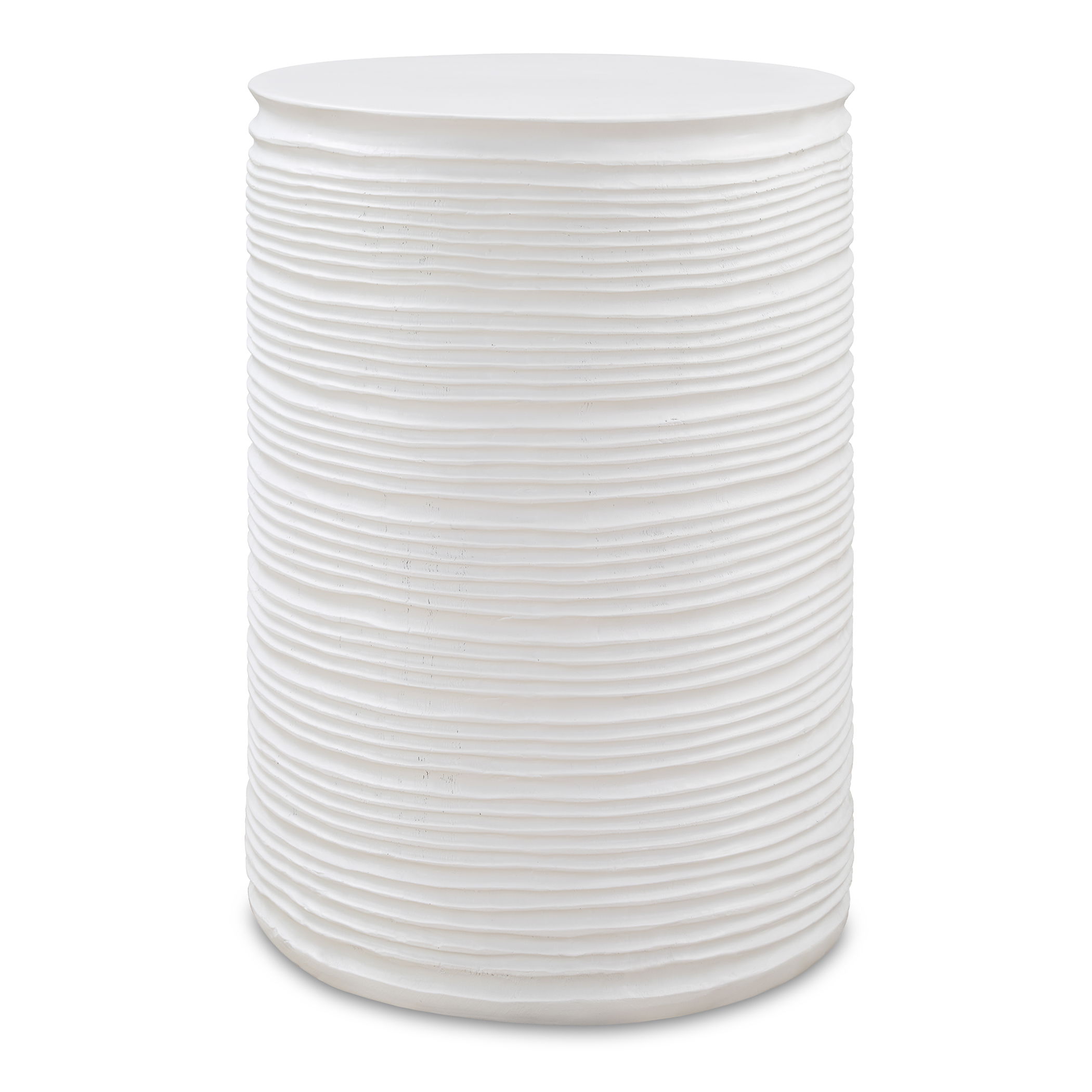 Borderline White Drum Table large image 