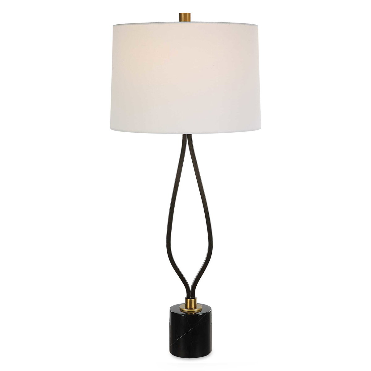 Separate Paths Iron Table Lamp, by Uttermost, 1'4" width x 3' height x 1'4" depth View 1