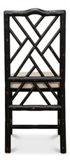 Brighton Bamboo Side Chair Black, by Sarreid, 1'10" length x 1'5" width x 3'3" height thumbnail 11