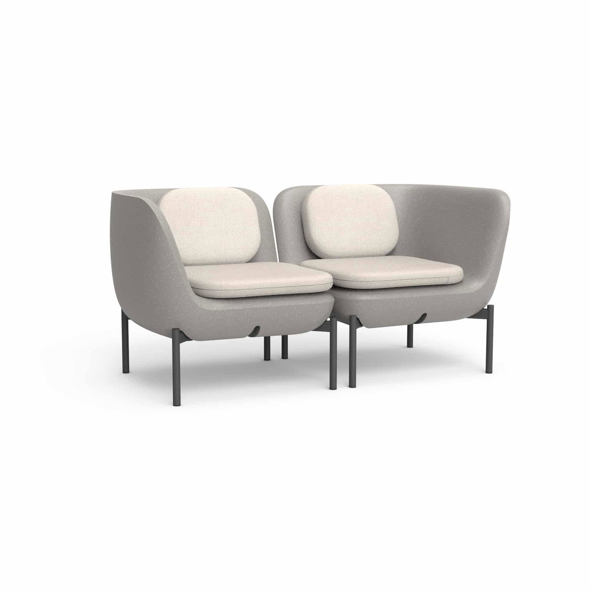 Inou Elements Modular Two-seater Sofa, Outdoor Furniture by Crescent Garden, 4'7.8" width x 2'2.4" height x 2'3.8" depth View 5