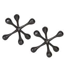 Online Designer Combined Living/Dining Harlan Black Nickel Objects, S/2