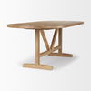 Viktor 84'L Light Brown Solid Wood Dining Table thumbnail 4