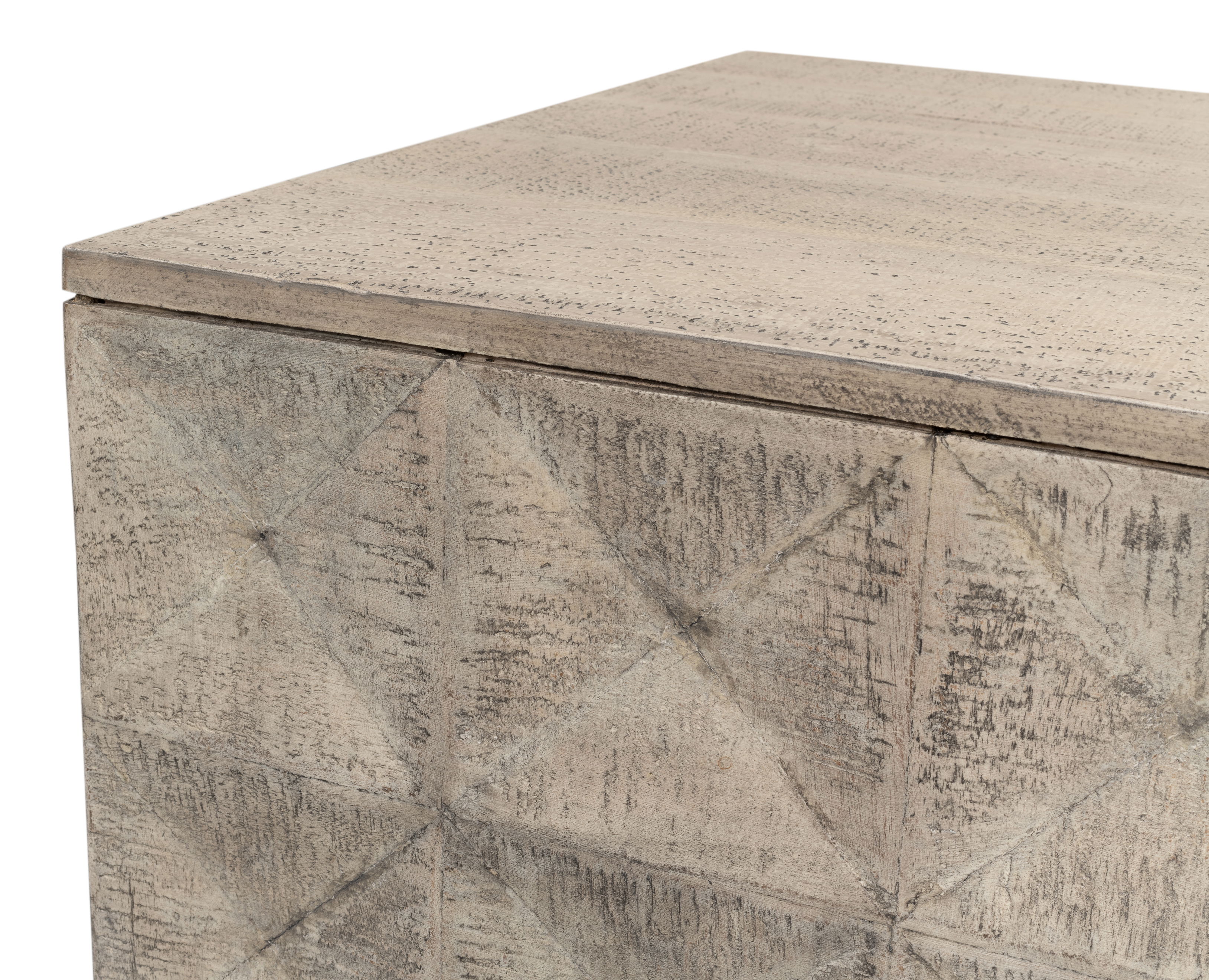 Geo Coffee Table, Small, by Sarreid, 24" length x 24" width x 16" height View 5