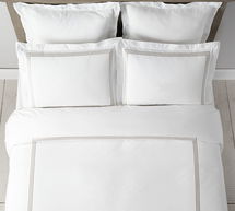 Online Designer Bedroom Grand Organic Percale Duvet Cover, King/Cal. King, Simply Taupe