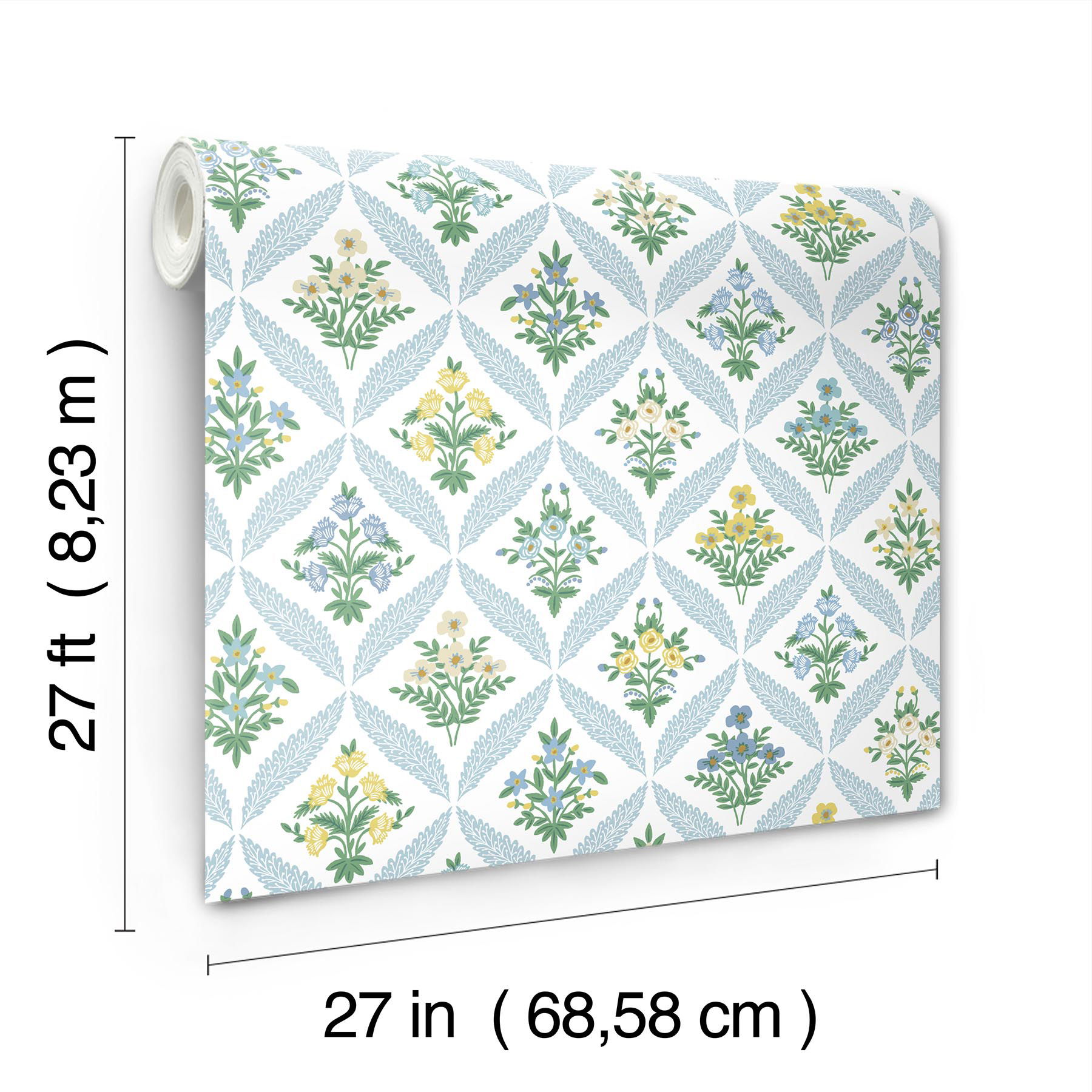 Estee Garden Blue Wallpaper large image 