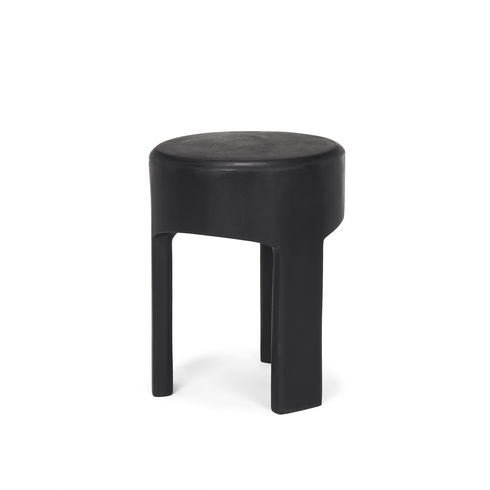 Riya Solid Black Wooden Stool