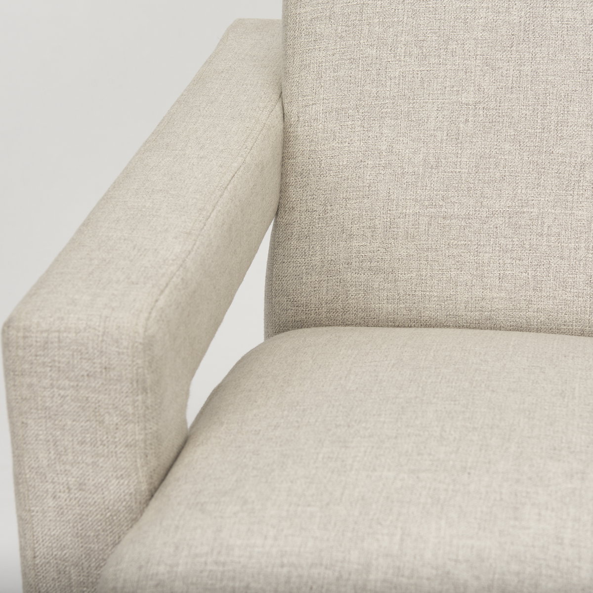 Sovereign Oatmeal Fully Upholstered Accent Chair, by Mercana, 28.25" length x 34.75" width x 29.5" height View 14