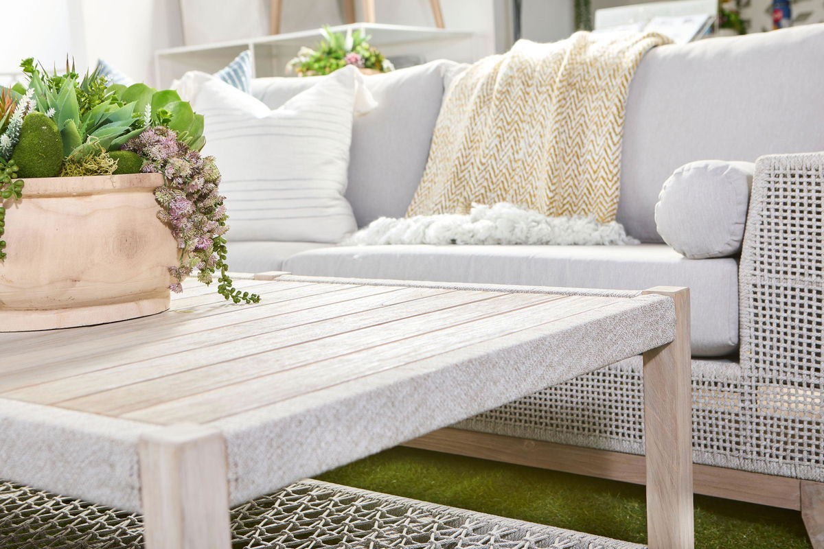 Wrap Outdoor Coffee Table, by Essentials for Living, 56.25" width x 17.75" height x 32.25" depth View 8