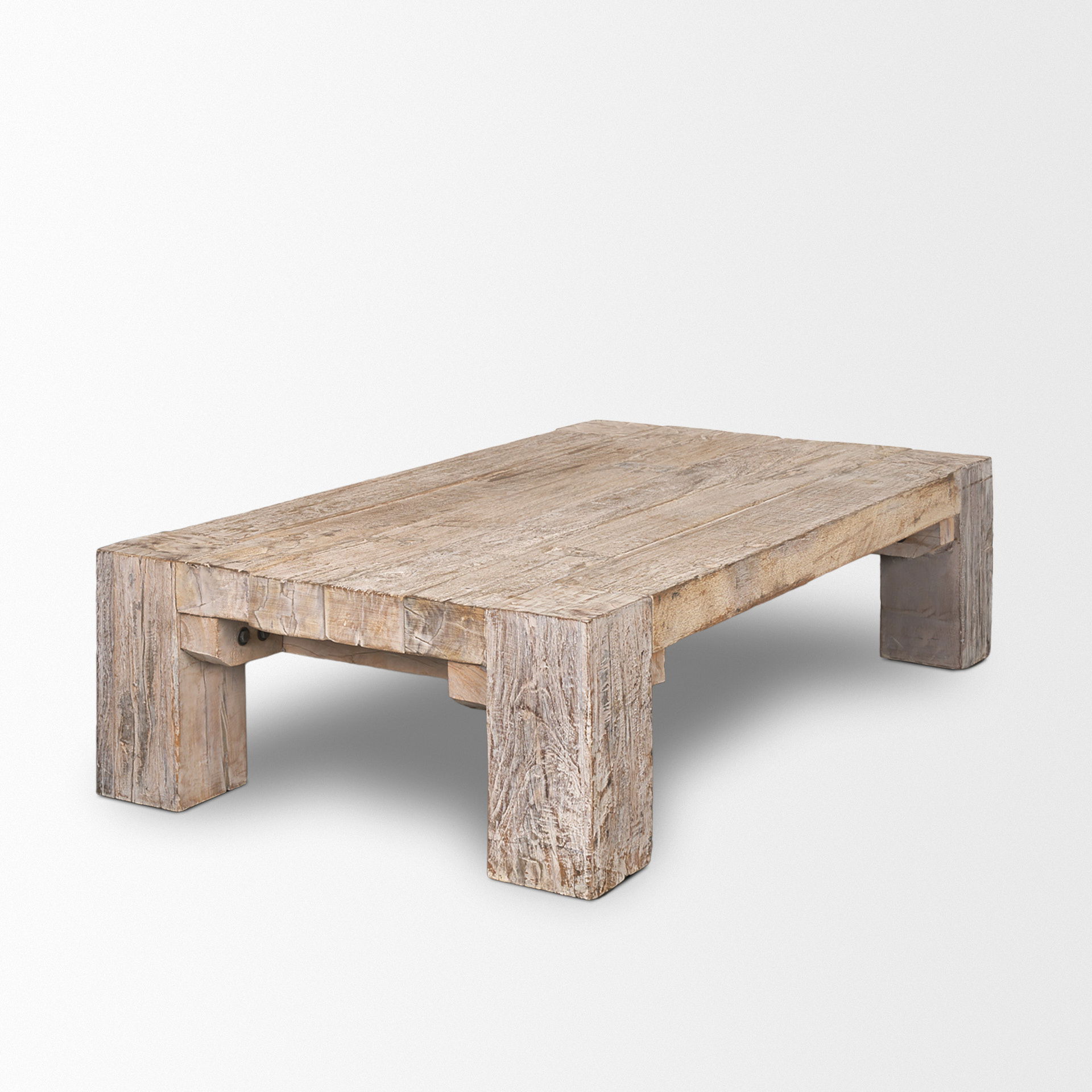 McArthur Rectangular Reclaimed Wood with White Wash Coffee Table large image 