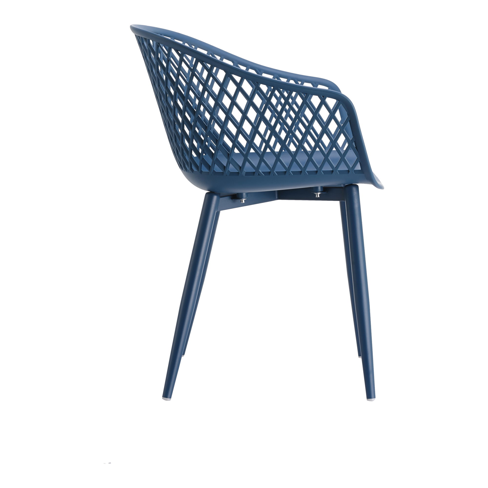 Piazza Outdoor Chair Blue - Set Of Two, by Moe's Home, 1'11.5" width x 2'7.5" height x 1'10.5" depth View 6
