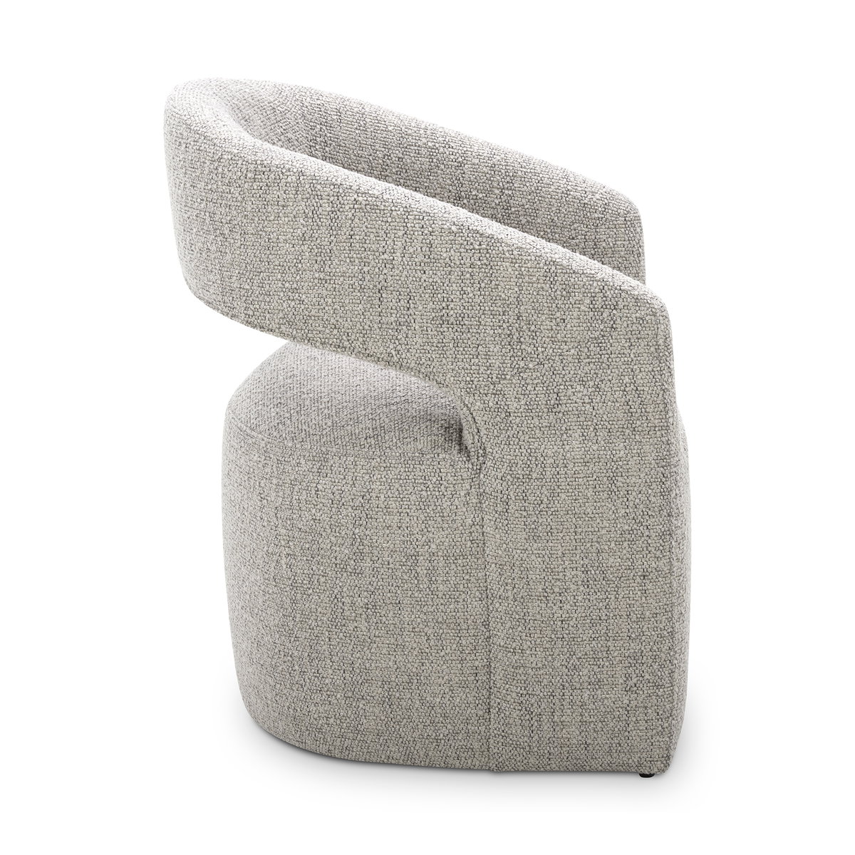 Barrow Rolling Dining Chair Grey Storm, by Moe's Home, 25.5" width x 32.75" height x 25.5" depth View 4