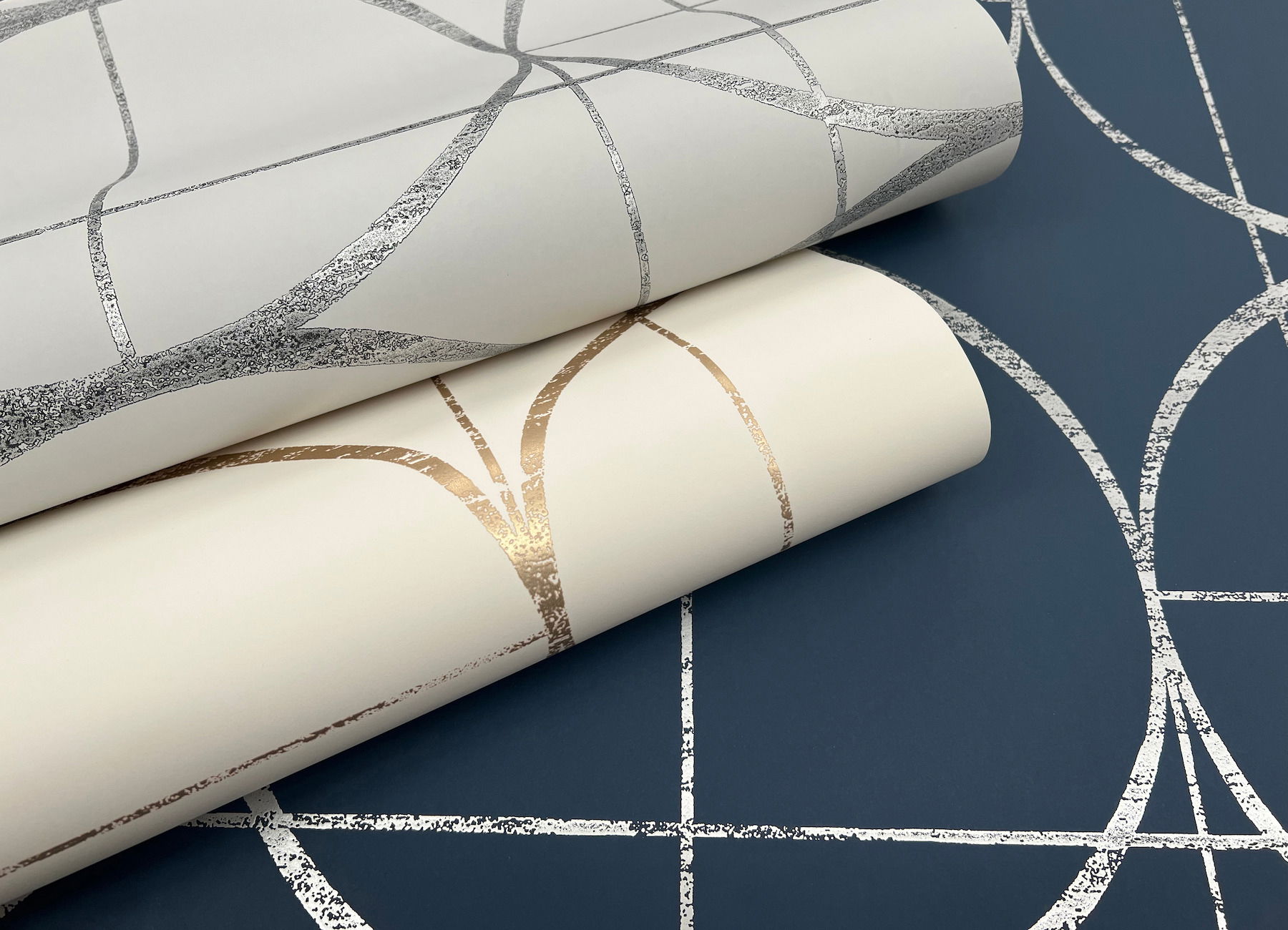 Sun Circles Cream & Gold Wallpaper large image 