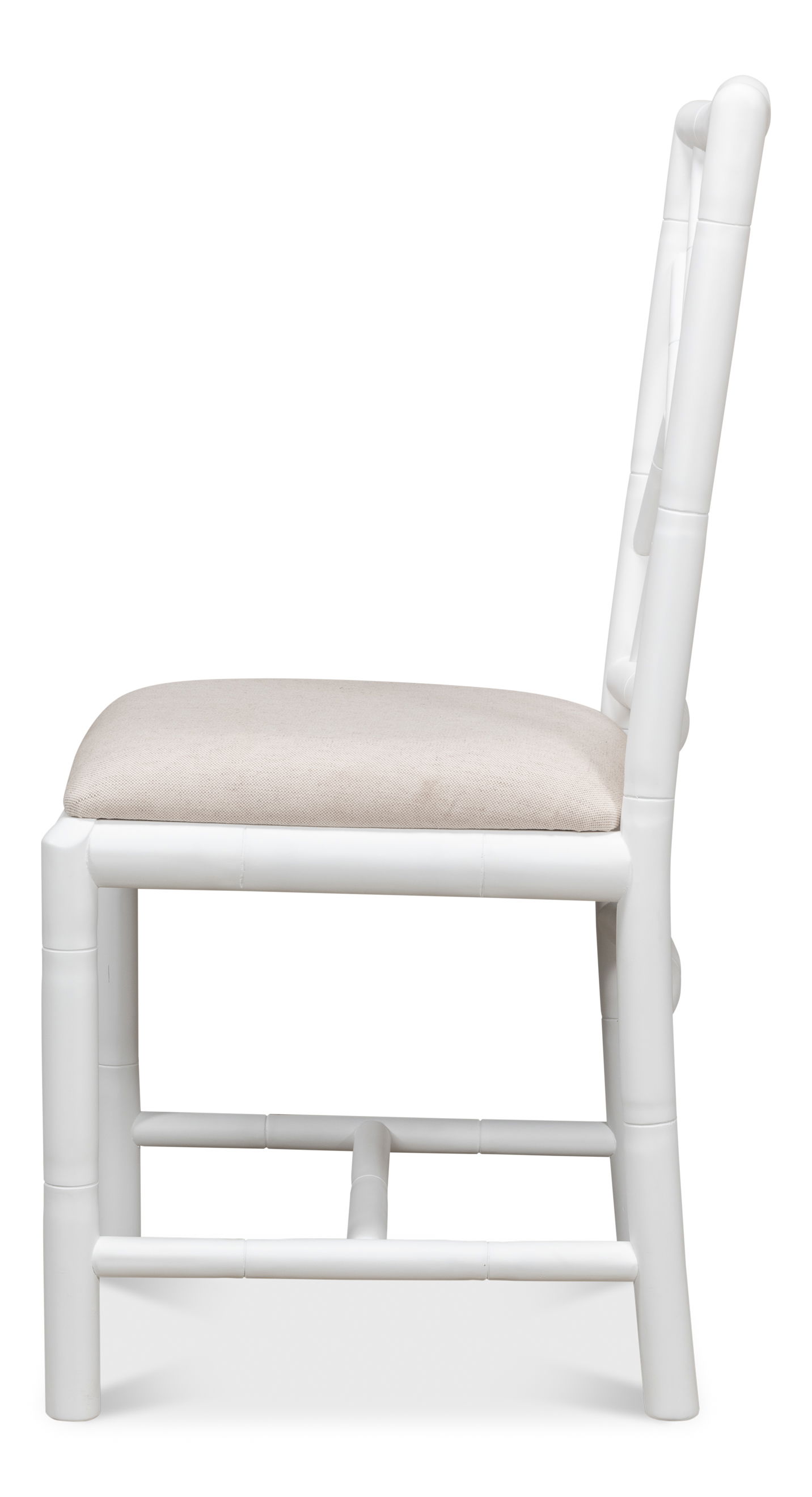 Brighton Bamboo Side Chair, White large image 