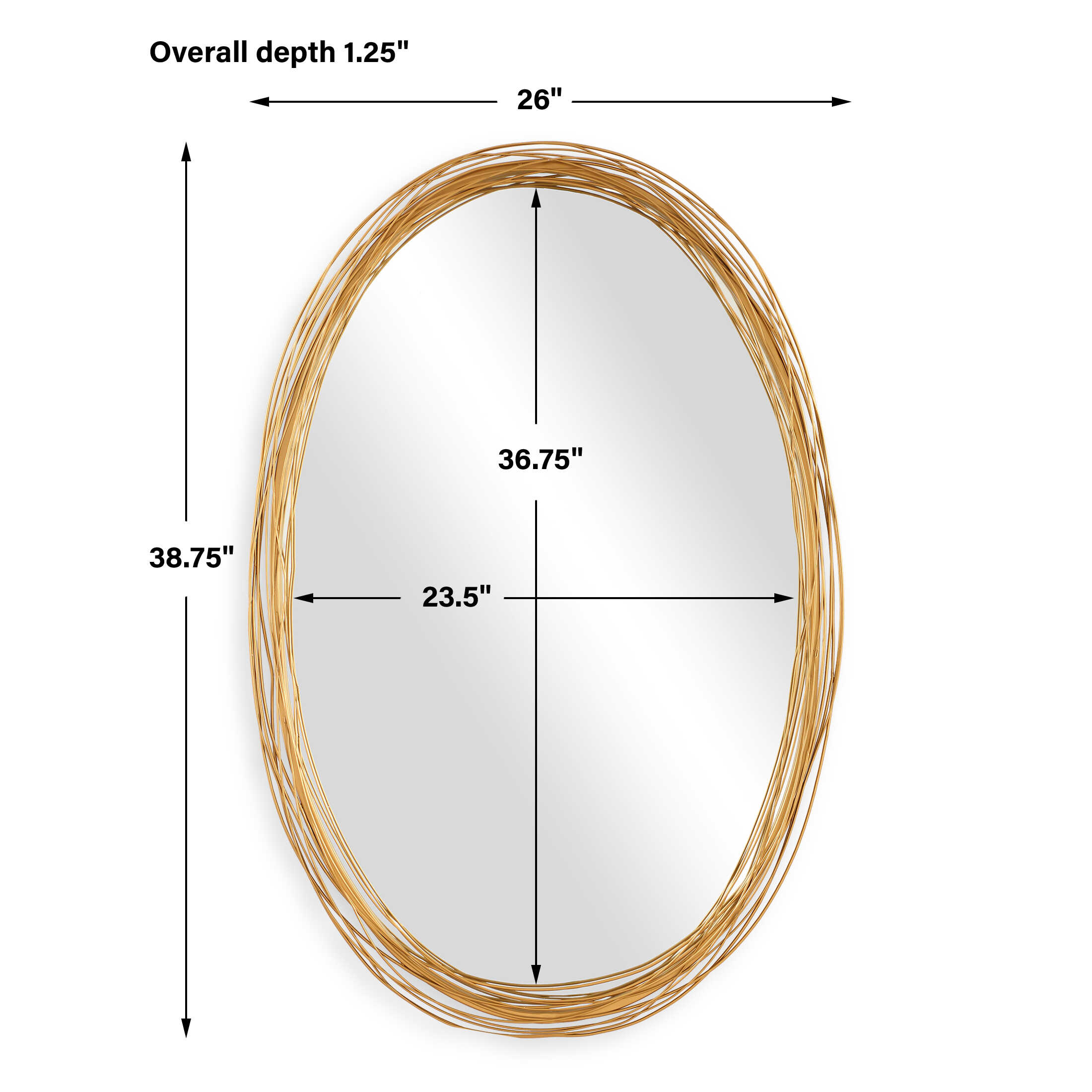Gillian Oval Mirror large image 