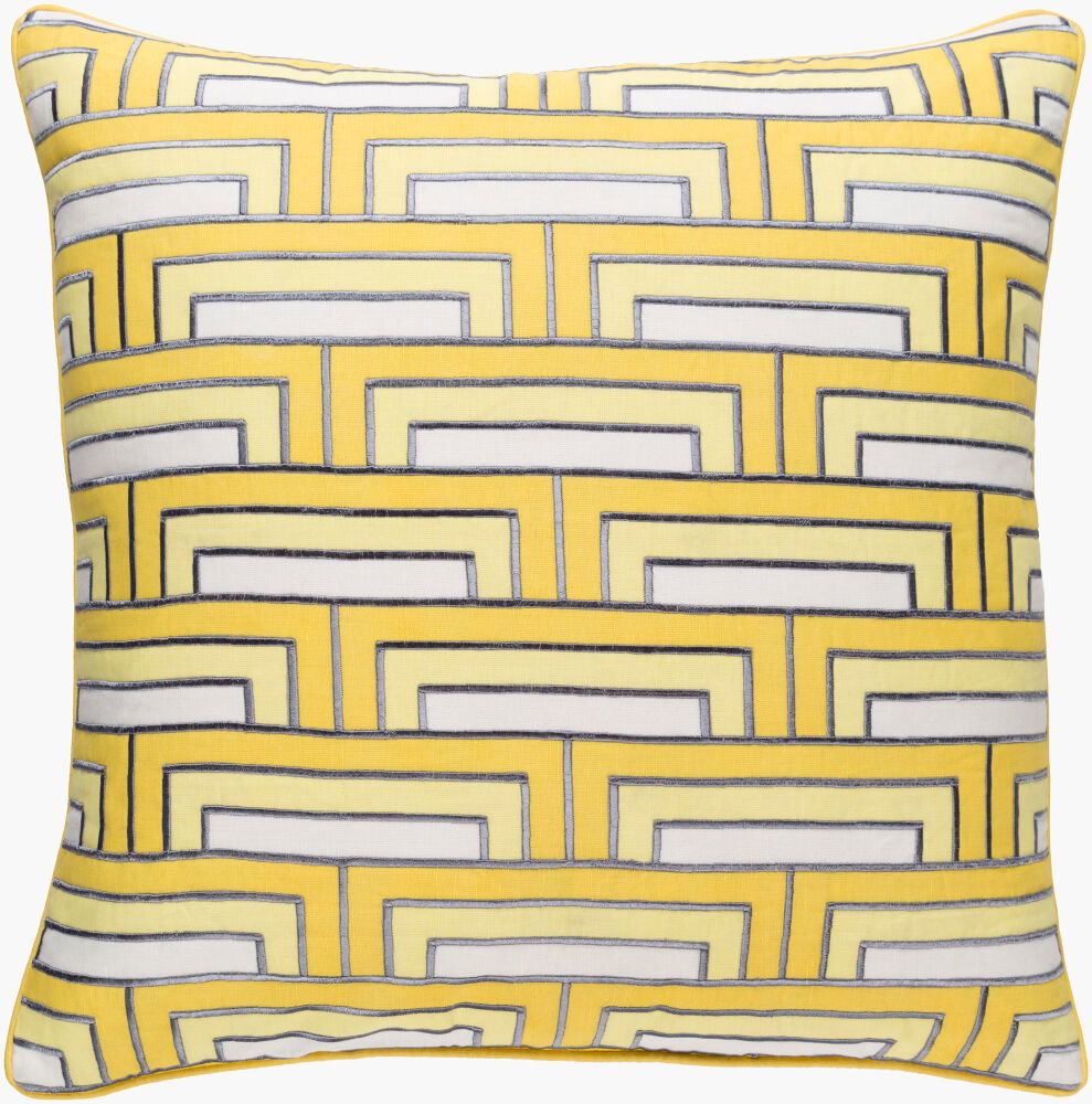 Mod Steps Accent Pillow, Decorative Pillow by Surya, 22" length x 22" width