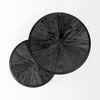 Chakra 19.7' Set of Two Round Dark Wood Top Black Frame Accent Tables thumbnail 7