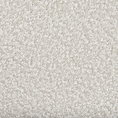 Amelia  Cream Boucle with Black Metal Upholstered Ottoman