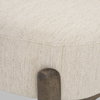 Vyra Dark Brown Wood with Cream Fabric Accent Chair, by Mercana, 26.97" length x 29.13" width x 27.55" height thumbnail 11