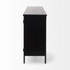 Aurelia  Black and White Metal Four Door Glass Cabinet, Sideboards & Buffet by Mercana, 79" length x 16" width x 33" height thumbnail 5