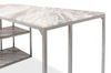 Open Desk With Shelves, Marble Top, by Sarreid, 62" length x 26" width x 29" height thumbnail 3
