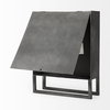 Felix Gray Metal Square Table Clock, by Mercana, 14.4" length x 5.1" width x 18.1" height thumbnail 6