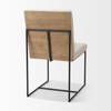 Stamford High-Back Dining Side Chair | Beige Linen with Black Metal, Dining Chair by Mercana, 19" length x 25" width x 35.25" height thumbnail 7