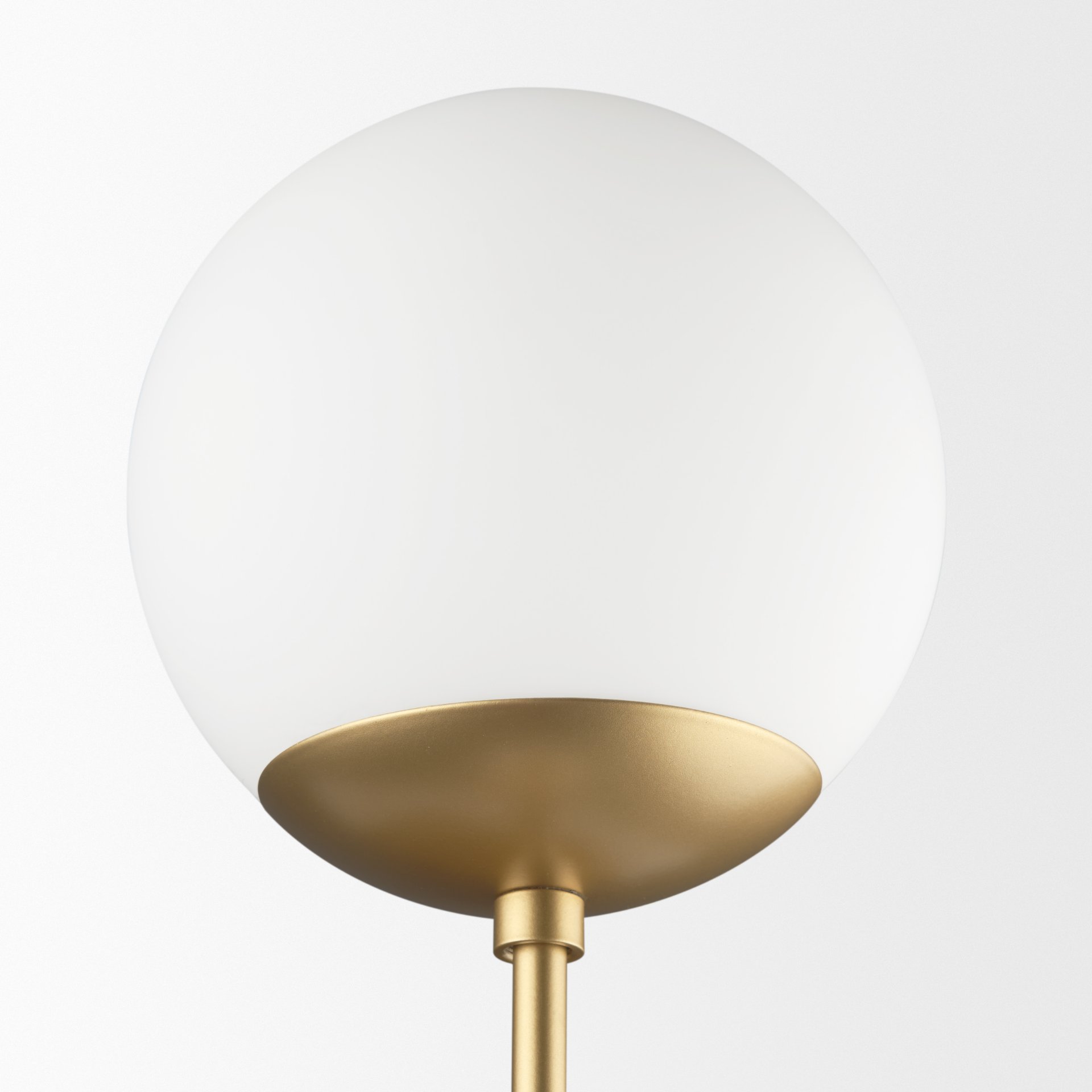 Edie Brushed Gold Metal with Frosted Glass Globes 2-Light Wall Sconce, by Mercana, 22" length x 7.5" width x 6" height View 6