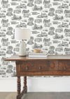 Modern Vista Toile Black Wallpaper, by York Wall, 27' length x 2'3" width x 0.02" depth thumbnail 2