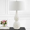 Twisted Swirl White Table Lamp thumbnail 3