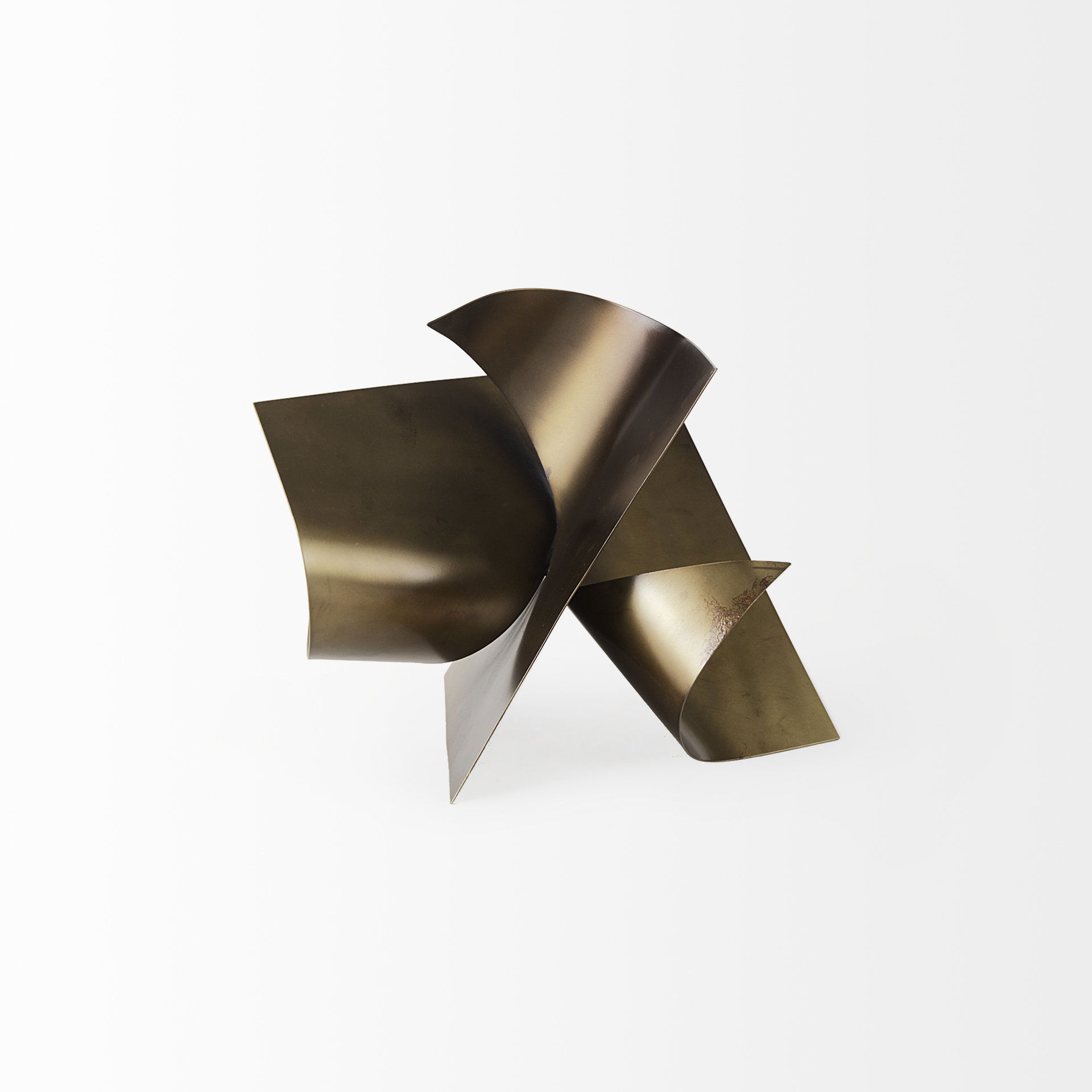 Francesca Antique Gold Metal Sculptural Decorative Object, by Mercana, 11.81" length x 11.81" width x 11.81" height View 3