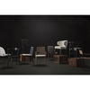 Inala White Fabric Seat Black Metal Frame Dining Chair thumbnail 1