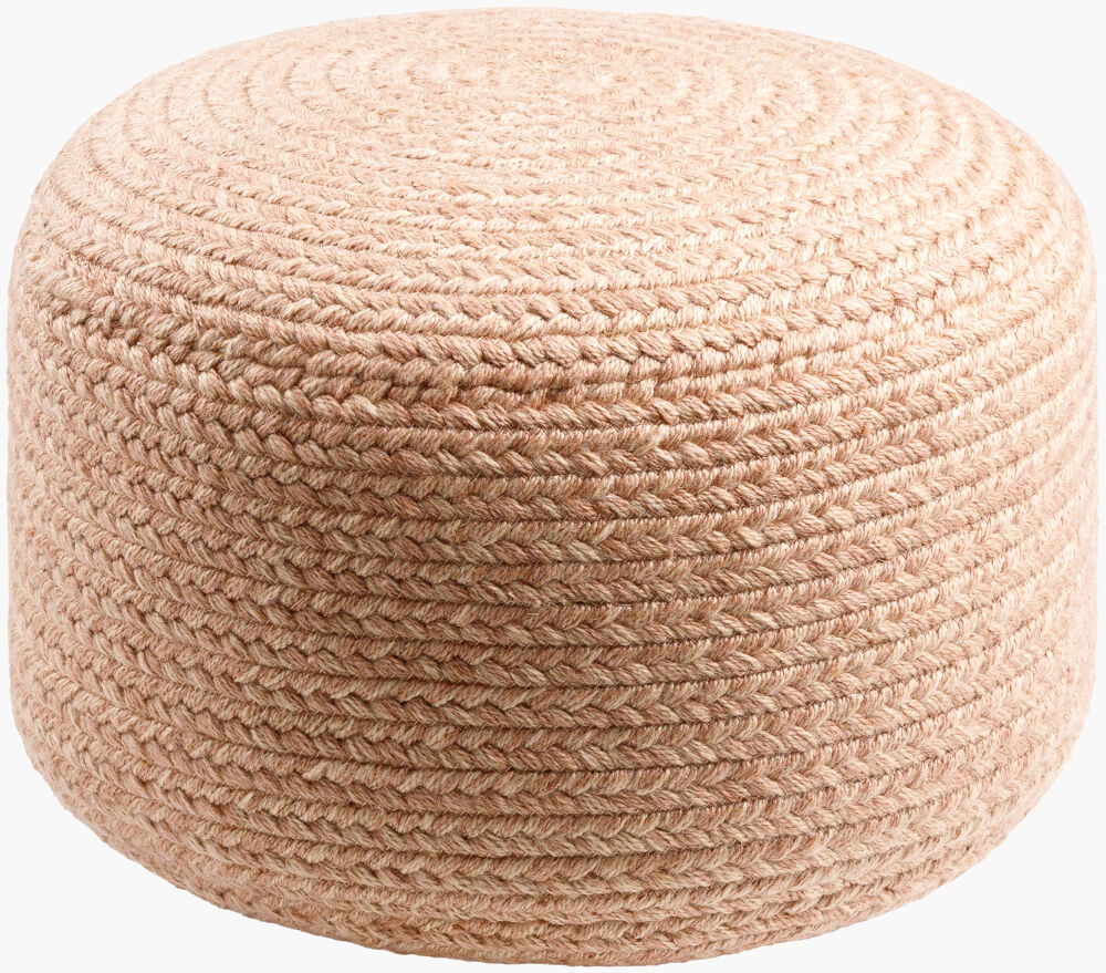 Entwined Pouf, Ottoman by Surya, 18" width x 12" height