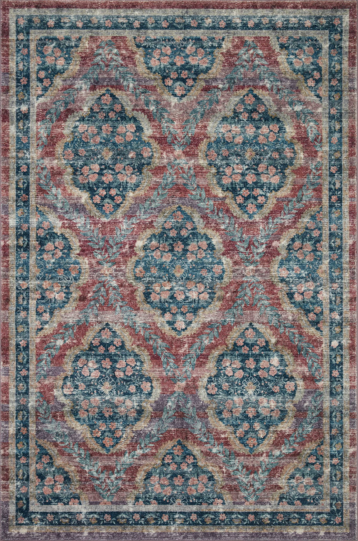 Rifle Paper Co. x Loloi Courtyard Rug, 2'3" length x 3'9" width View 1