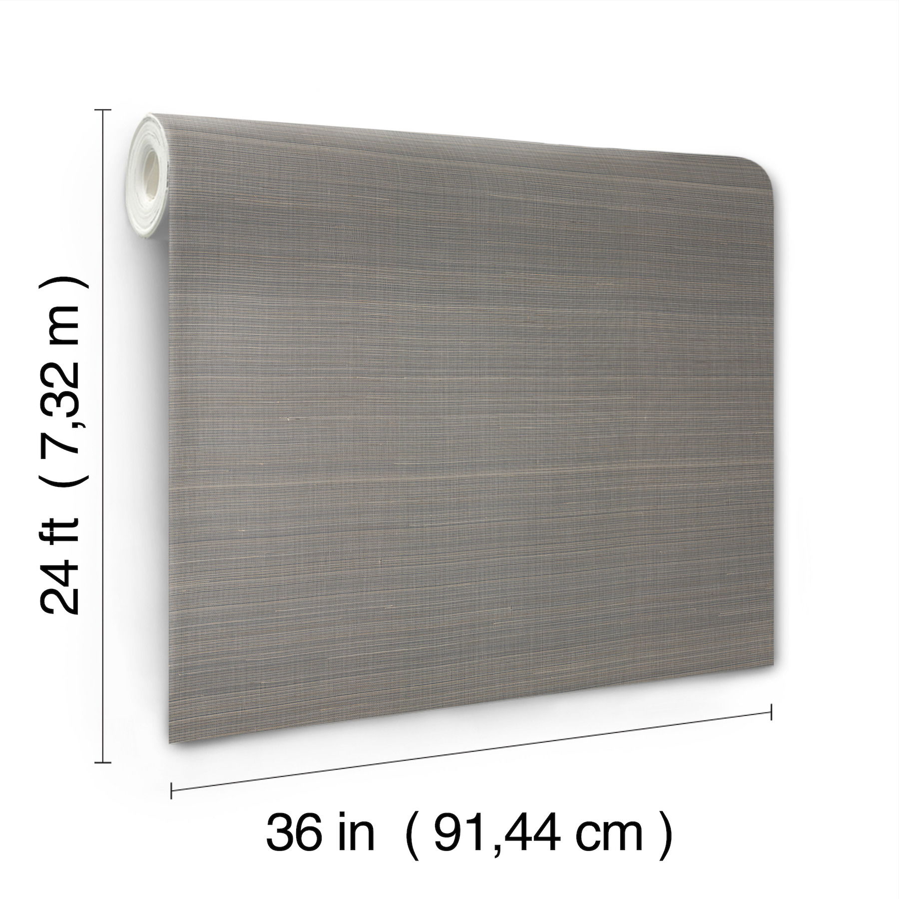 Abaca Weave Charcoal Wallpaper large image 