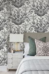 Avian Fountain Toile Black Wallpaper thumbnail 2