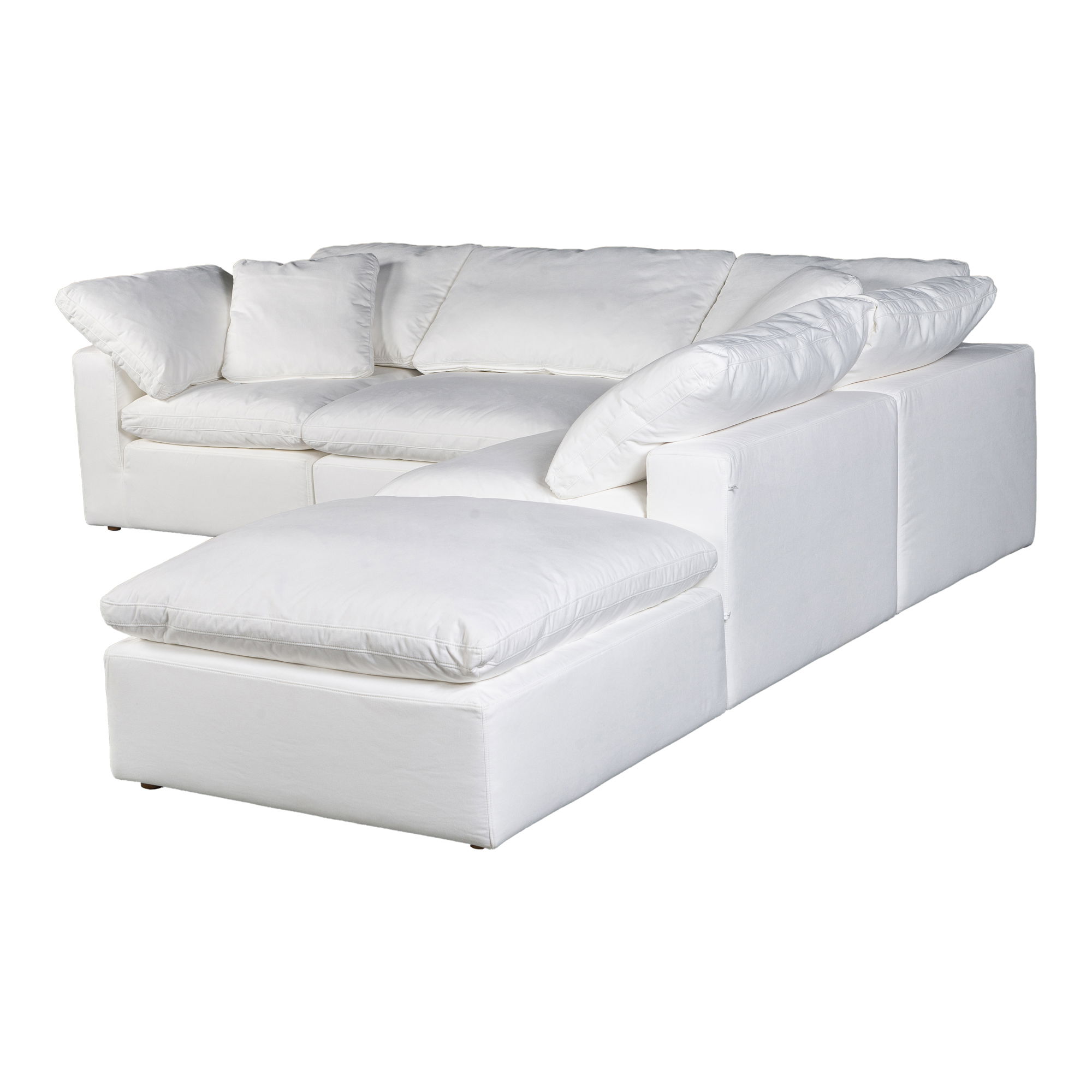 Terra Condo Dream Modular Sectional Cream White, Sectional Sofa by Moe's Home, 114" width x 32" height x 114" depth View 2
