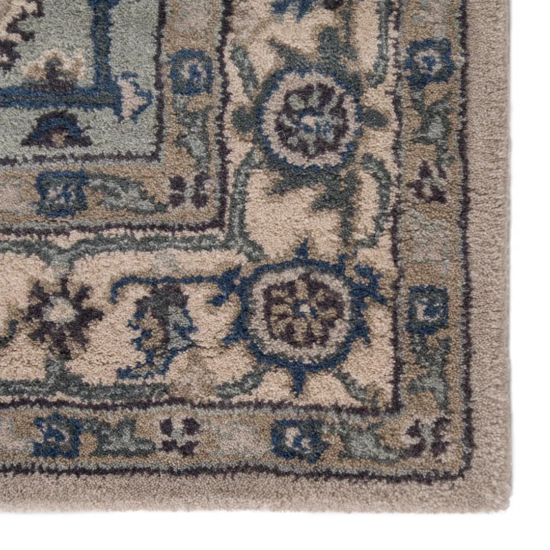 Serilda Hand-Tufted Taupe/Blue Area Rug large image 