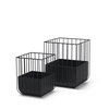 Verna Matte Black Wire Cage Metal Planters (Set of 2), Decorative Object by Mercana, 15.75" length x 15.75" width x 19.88" height thumbnail 1