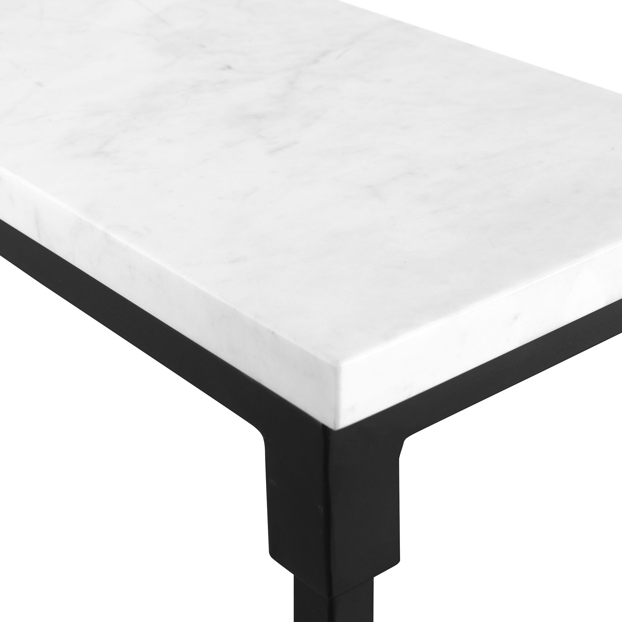 Bourges White Marble Console Table large image 