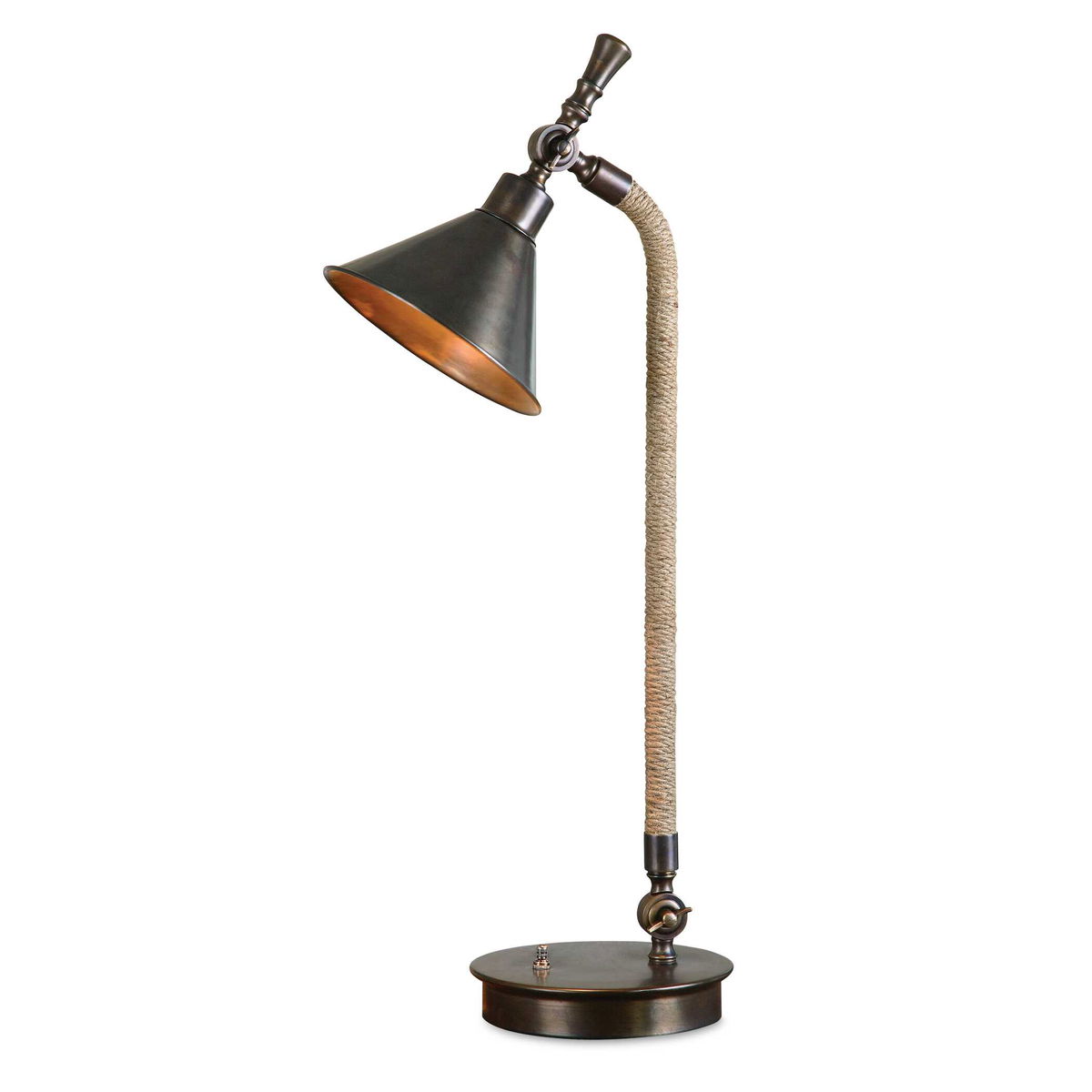 Duvall Task Lamp, Desk Lamp by Uttermost, 24" width x 27.5" height x 7.75" depth View 1