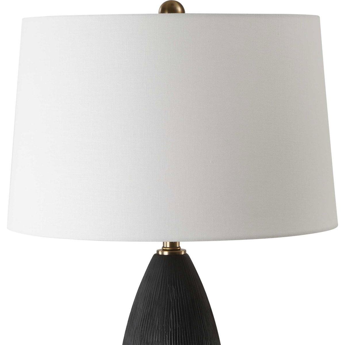 Jett Black Table Lamp, by Uttermost, 19" width x 35" height x 19" depth View 6