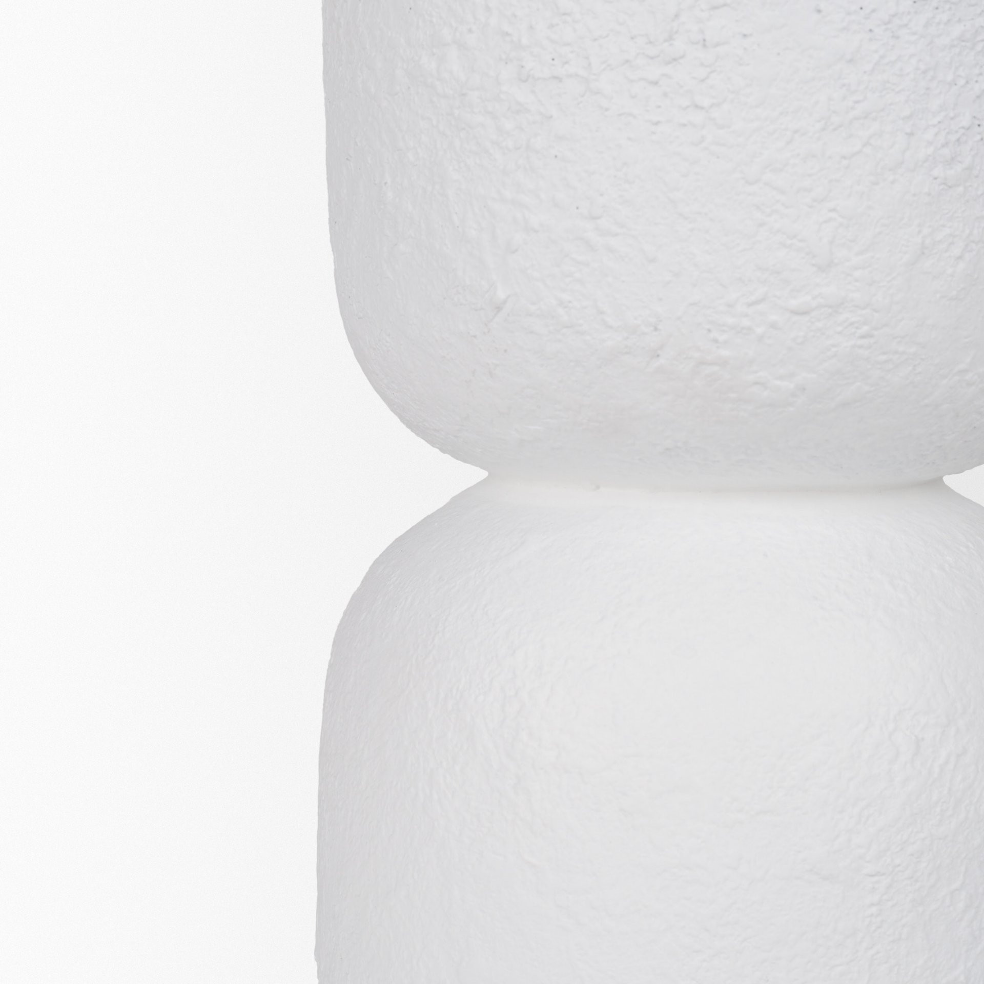 Everly   White Cement with Beige Shade Table Lamp, by Mercana, 15" length x 15" width x 27.5" height View 7