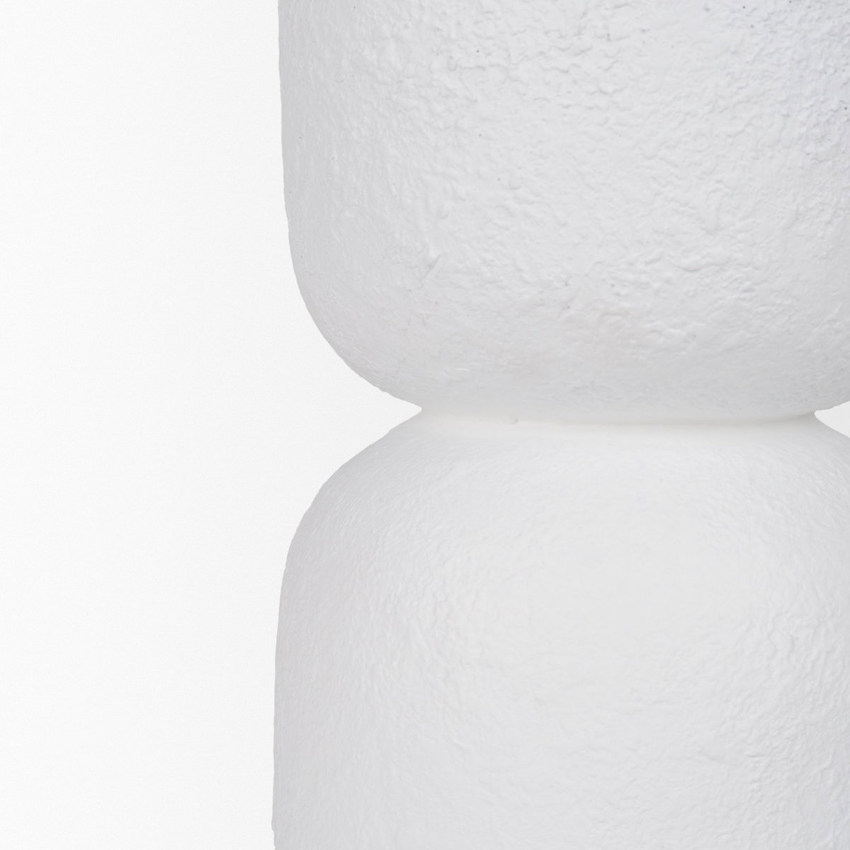 Everly   White Cement with Beige Shade Table Lamp, by Mercana, 15" length x 15" width x 27.5" height View 7