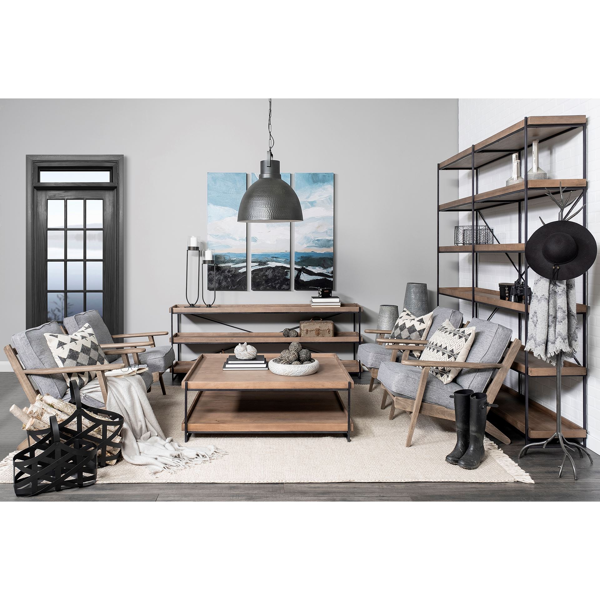 Salah I Small Black Iron Table Candle Holder, Candles & Candle Holder by Mercana, 7.8" length x 7.8" width x 25.35" height View 3